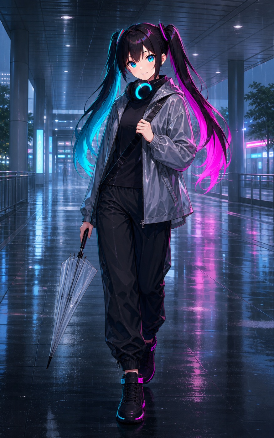 雨音とネオンを描いたDJ RUGA